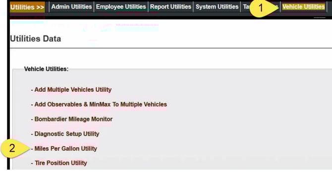 Miles Per Gallon Utility